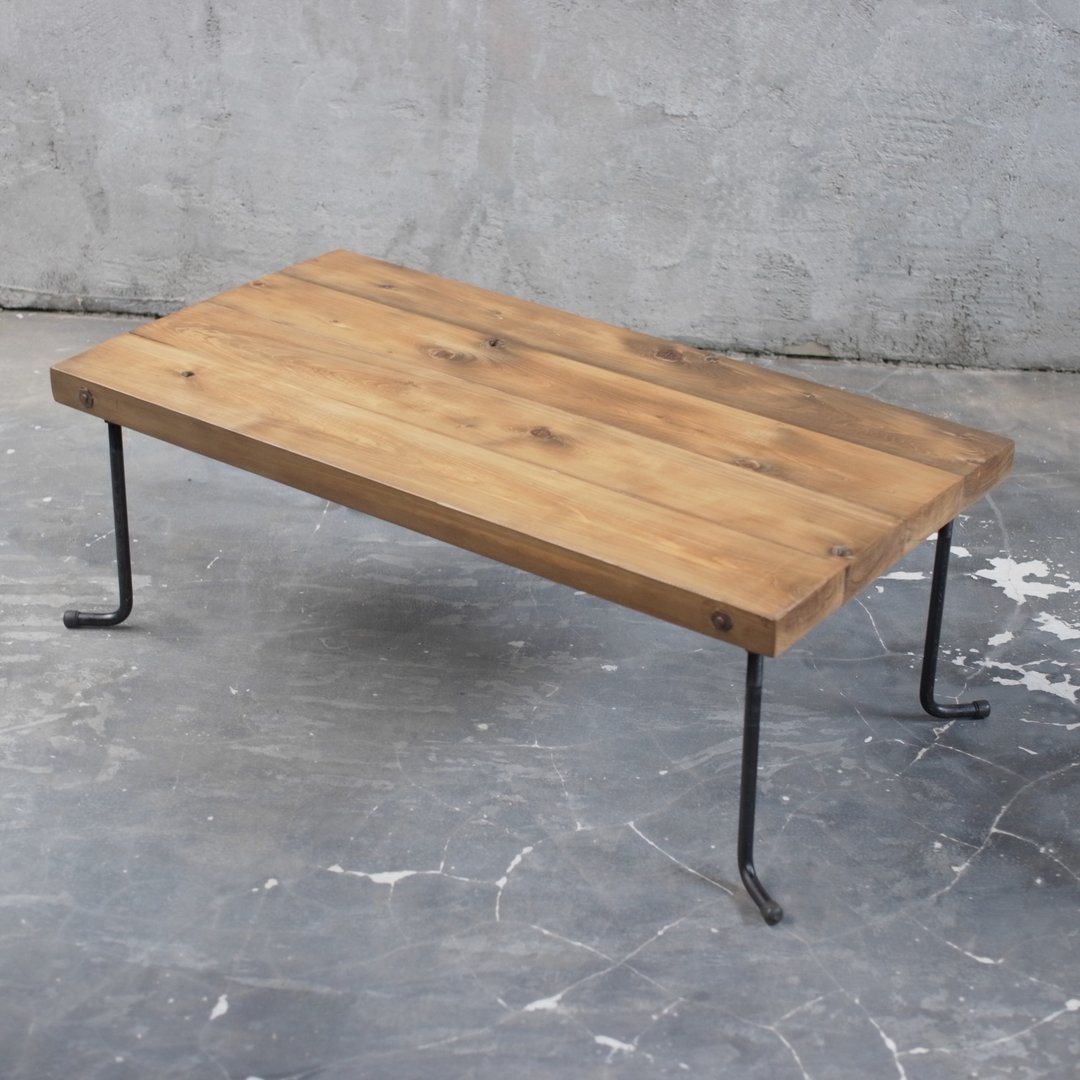 wood iron table 35*96*51 - 餐桌/书桌 - 木头 咖啡色