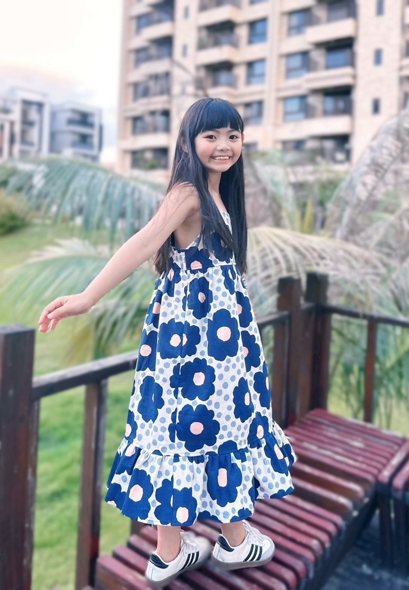 花朵果实 - 小孩细肩吊带鱼尾 - 童装裙 - 棉．麻 多色