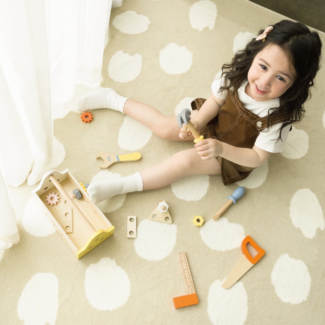 工程玩具 | 手提工具盒【孩子最爱的组装玩具 小工程师必备】 - 玩具/玩偶 - 木头 黄色
