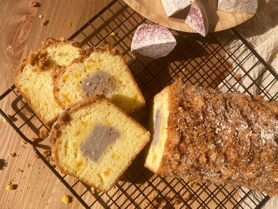 【古早味】肉松芋泥咸蛋黄 / 芋泥咸蛋黄 磅蛋糕│手工鲜制 - 蛋糕/甜点 - 新鲜食材 橘色