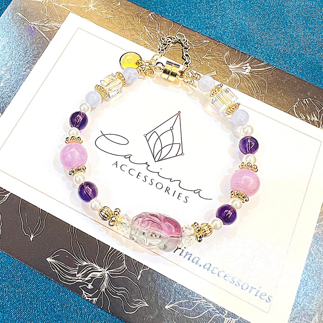 carina accessories 开运 能量 水晶 饰品 手链 紫色系 生命灵数 - 手链/手环 - 水晶 紫色