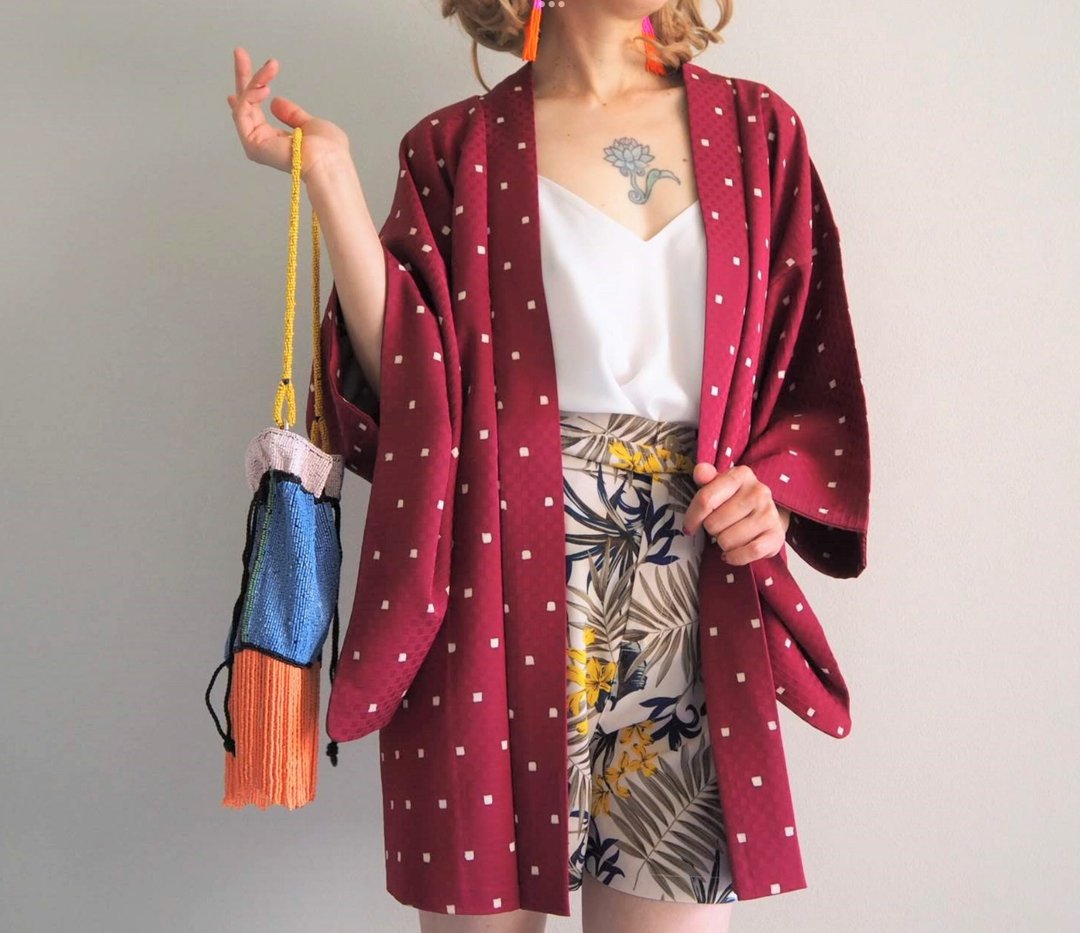 Comfortable Silk 100 Kimono Jacket Japan, Relaxing Wear - 女装休闲/机能外套 - 丝．绢 