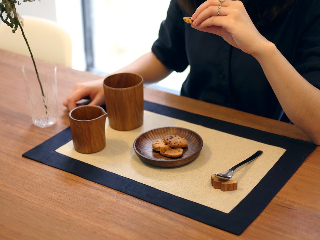 和风隔热餐垫 日式隔热餐桌布 手工碗垫 家用防烫锅垫 西餐垫 - 餐垫/桌巾 - 棉 白色
