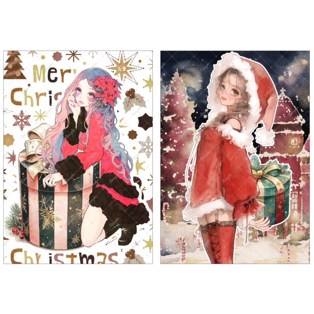 【Pinkoi 独家预购】2025 Christmas girls special pack - 贴纸 - 纸 