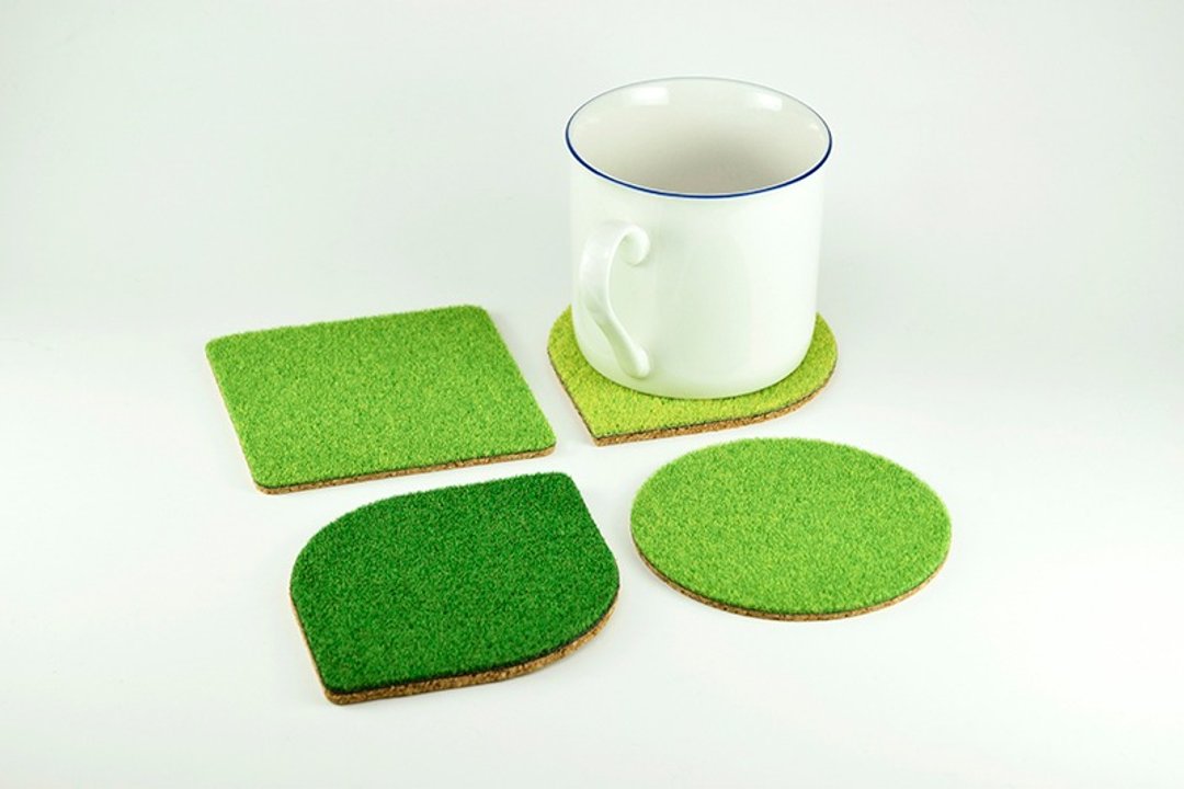Shibaful ECO Cork Coaster - Set 环保软木塞 合作款杯垫 四款组合礼盒 - 杯垫 - 其他材质 绿色