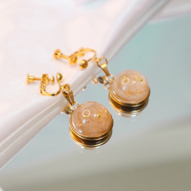 【宠物毛/胎毛】定制化纪念耳环。封存记忆 I 耳针耳夹吊饰 - 耳环/耳夹 - 树脂 