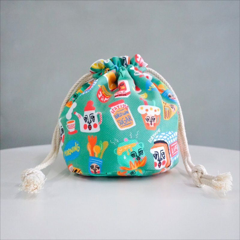 完美的一天束口袋 - 化妆包/杂物包 - 棉．麻 多色