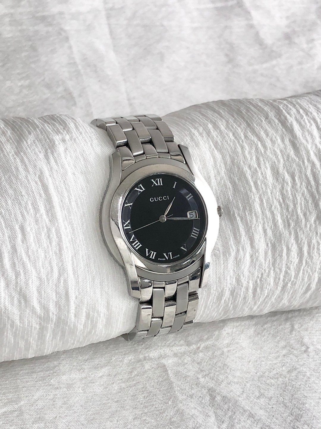 【日本直送 名牌中古包】GUCCI 古驰 手表 银色 不锈钢 石英 5500M vintage 古董 dxu7gw - 女表 - 不锈钢 银色