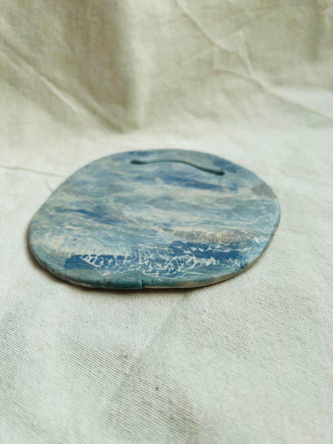 H 浪语 手绘陶 13.9x 13.4 x 0.5 cm - 摆饰 - 陶 