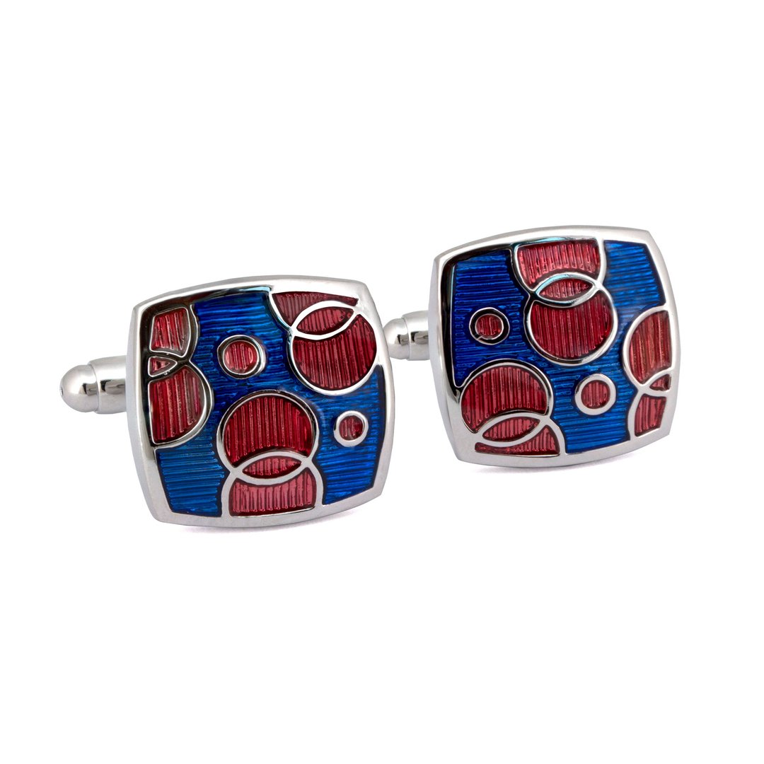 Blue and Red Bubble Dream Cufflinks - 袖扣 - 其他材质 多色
