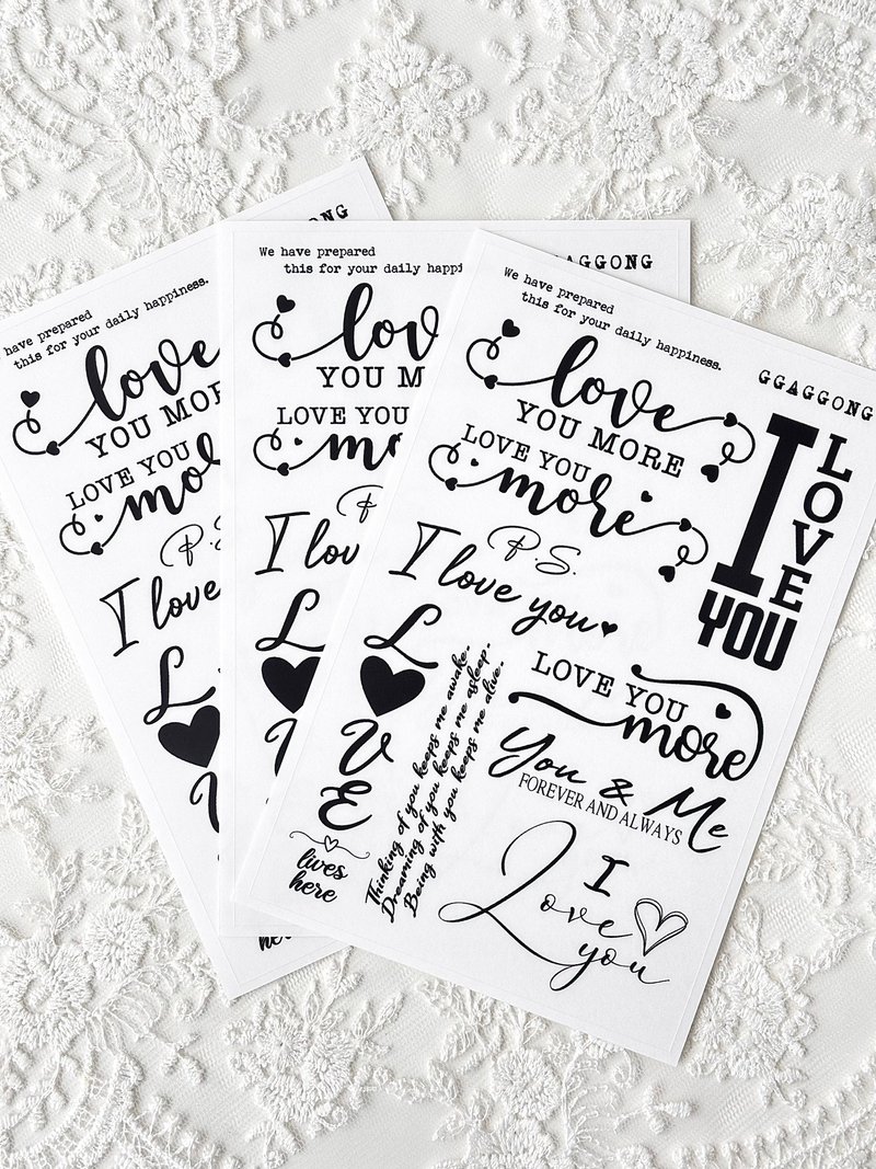 Love Lines 字母贴纸 - 贴纸 - 其他材质 