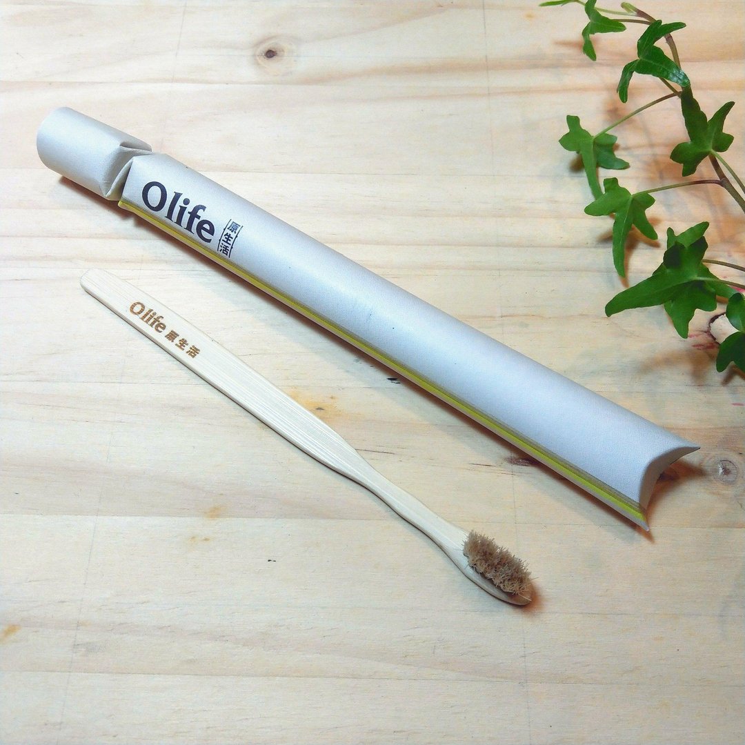 Olife原生活 天然手工竹牙刷【适中软度白马毛 原竹色】 - 其他 - 竹 黄色