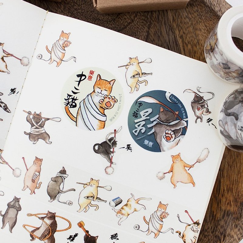 2.5cm纸胶带 - 超中二套组 - 喵 - 纸胶带 - 纸 白色