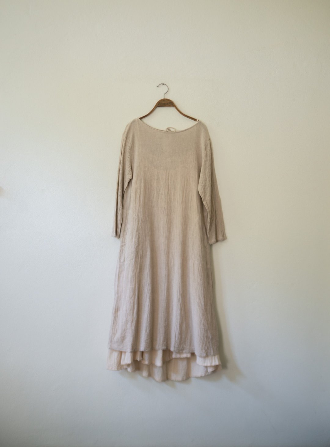 I got your back | Double Dress Set | Linen meets Cotton - 洋装/连衣裙 - 棉 咖啡色