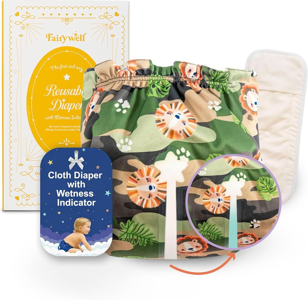 Reusable Cloth Diapers with Wetness Indicator - Lion - 其他 - 环保材料 绿色