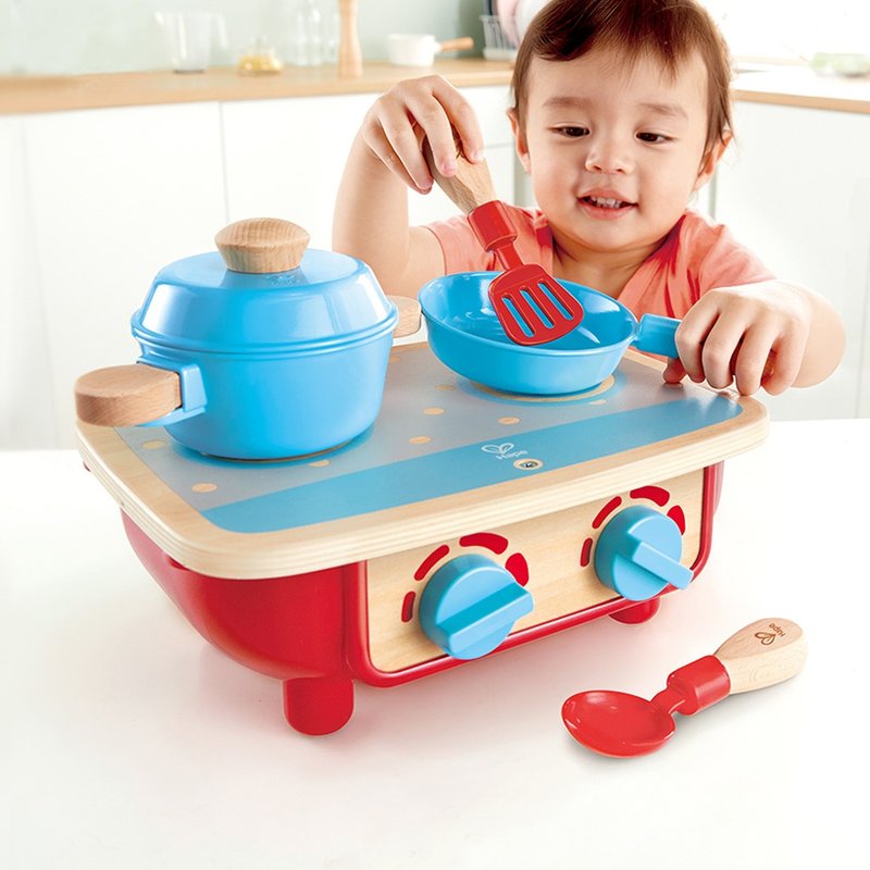 【礼物】德国Hape 宝宝厨房玩具套组 - 玩具/玩偶 - 木头 蓝色