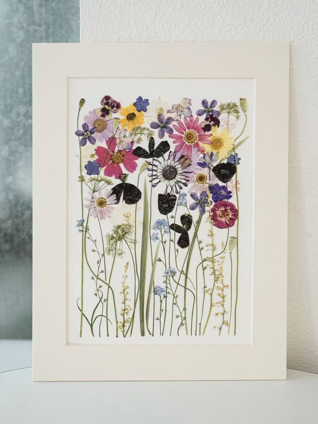 ŽIRAFA【鼹鼠的花园】押花作品艺术微喷画乔迁礼物家居装饰画芯 - 海报/装饰画/版画 - 纸 多色