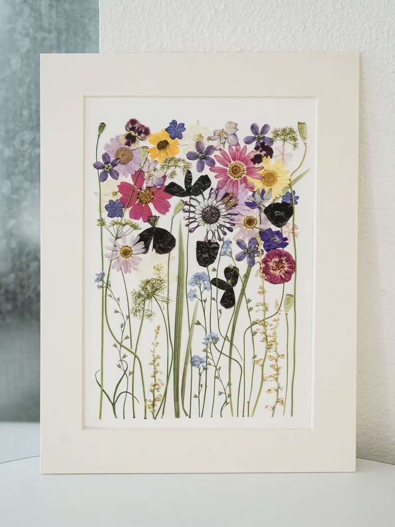 ŽIRAFA【鼹鼠的花园】押花作品艺术微喷画乔迁礼物家居装饰画芯 - 海报/装饰画/版画 - 纸 多色
