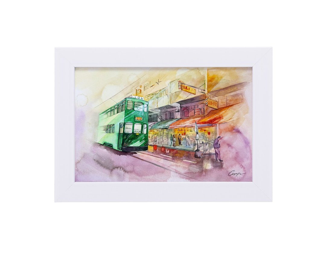 【手绘水彩】【街市的心跳】A4 Art Print 连框 - 海报/装饰画/版画 - 纸 