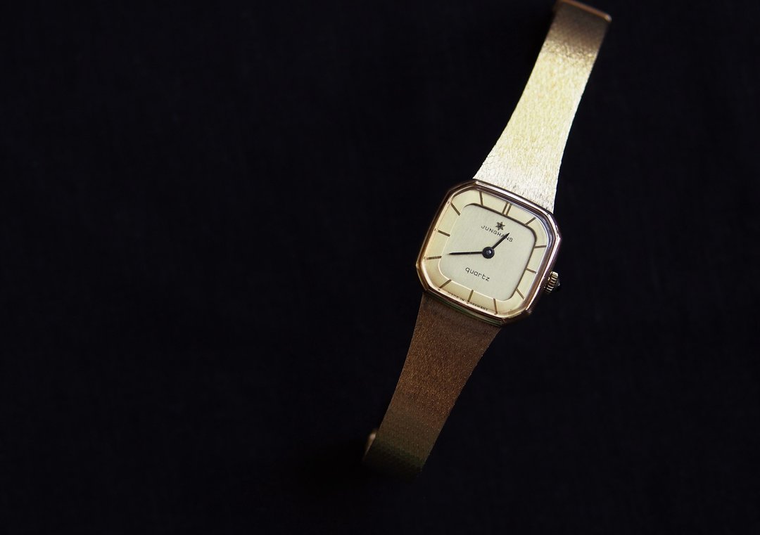 【稀有品】JINGHANS Vintage 手表 德国制造 石英系列 - 女表 - 不锈钢 金色