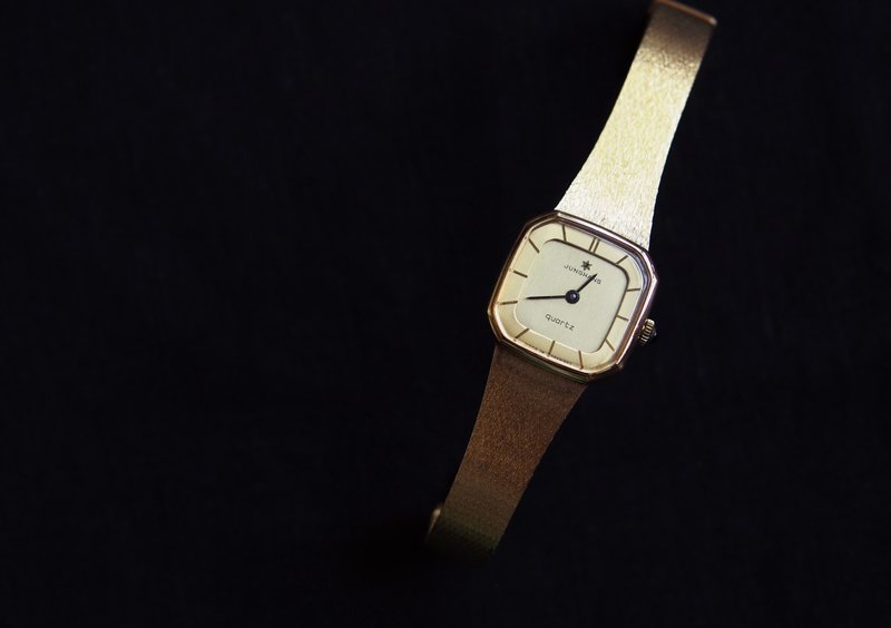 【稀有品】JINGHANS Vintage 手表 德国制造 石英系列 - 女表 - 不锈钢 金色
