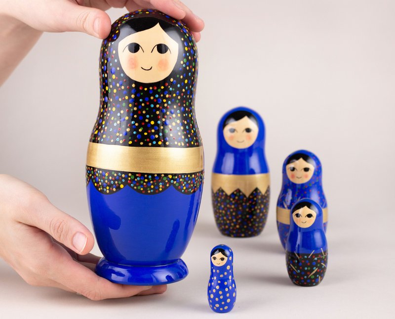 Matryoshka Stacking dolls Modern nesting dolls Wooden nesting doll - 玩具/玩偶 - 木头 