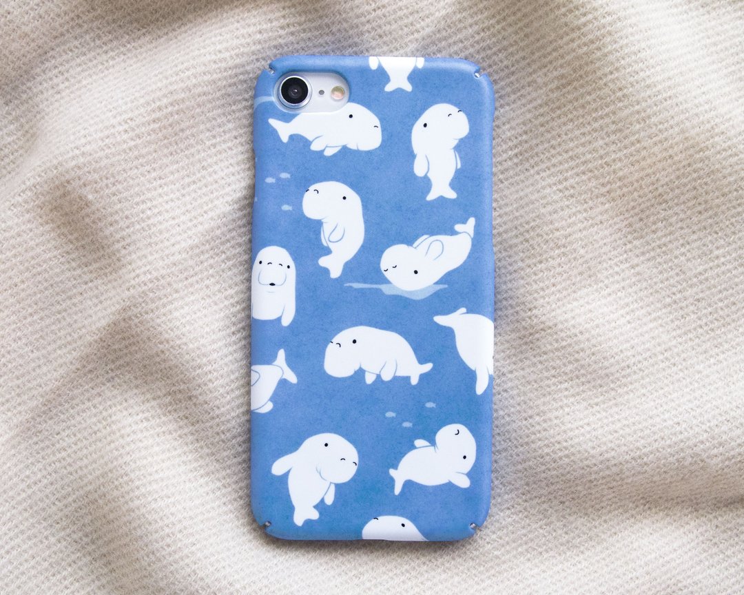 Dugong iPhone 手机壳手机壳เคสมือถือพะยูน - 手机壳/手机套 - 塑料 蓝色