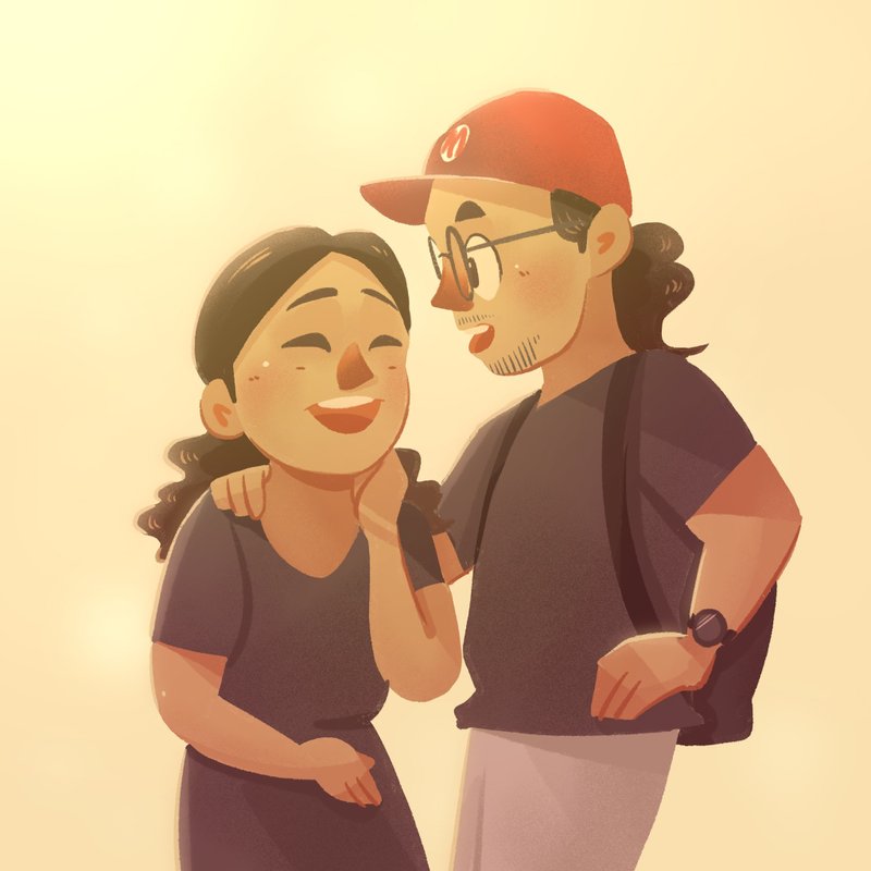 把你画下来 似颜绘 定制画像 纪念 人像 订制 情侣 - 电子手绘真人画像/绘画/插画 - 其他材质 