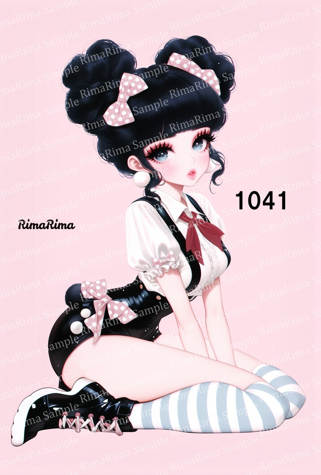 1041 原创贴纸 原创人物贴纸 贴纸 标签 りまりま RimaRima - 贴纸 - 纸 
