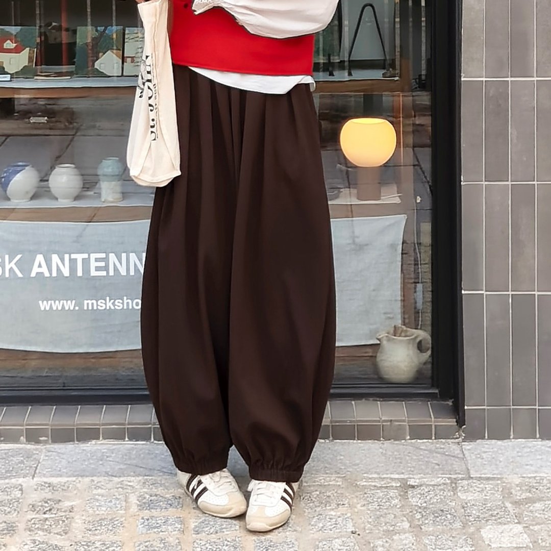 灯笼针织裤|裤子|两色|秋款|Sora-1915 - 女装长裤 - 聚酯纤维 多色