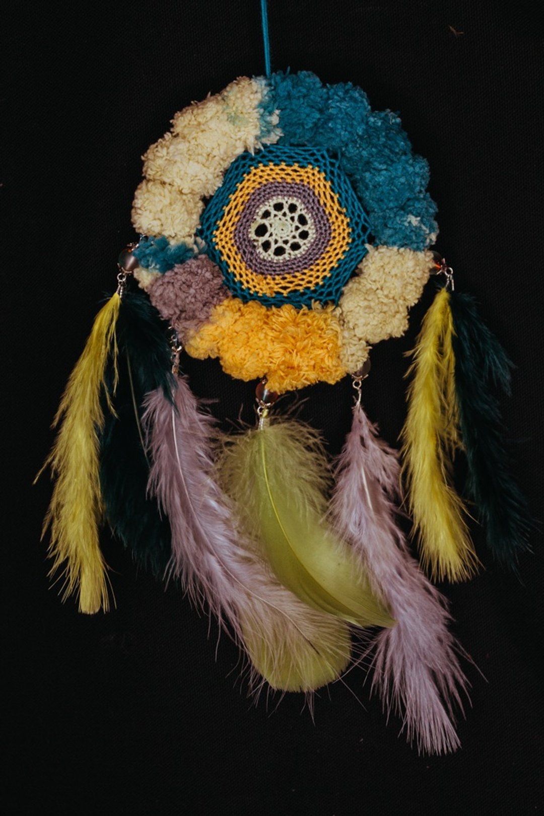 纯手工捕梦网 Handmade Dreamcatcher－【毛球－闪电】 - 摆饰 - 其他材质 黄色