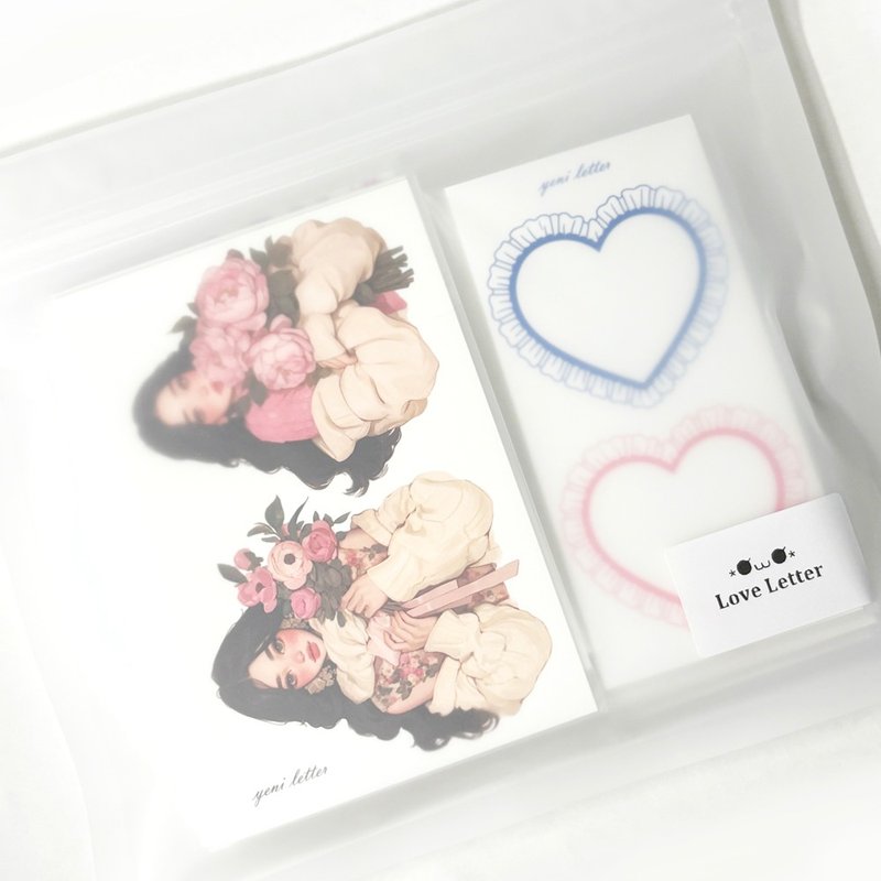 爱之书 纸拼贴组 - 贴纸 - 纸 多色