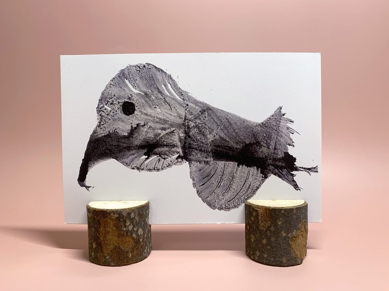 拉线画明信片–欢乐小小鸟 - 卡片/明信片 - 纸 白色