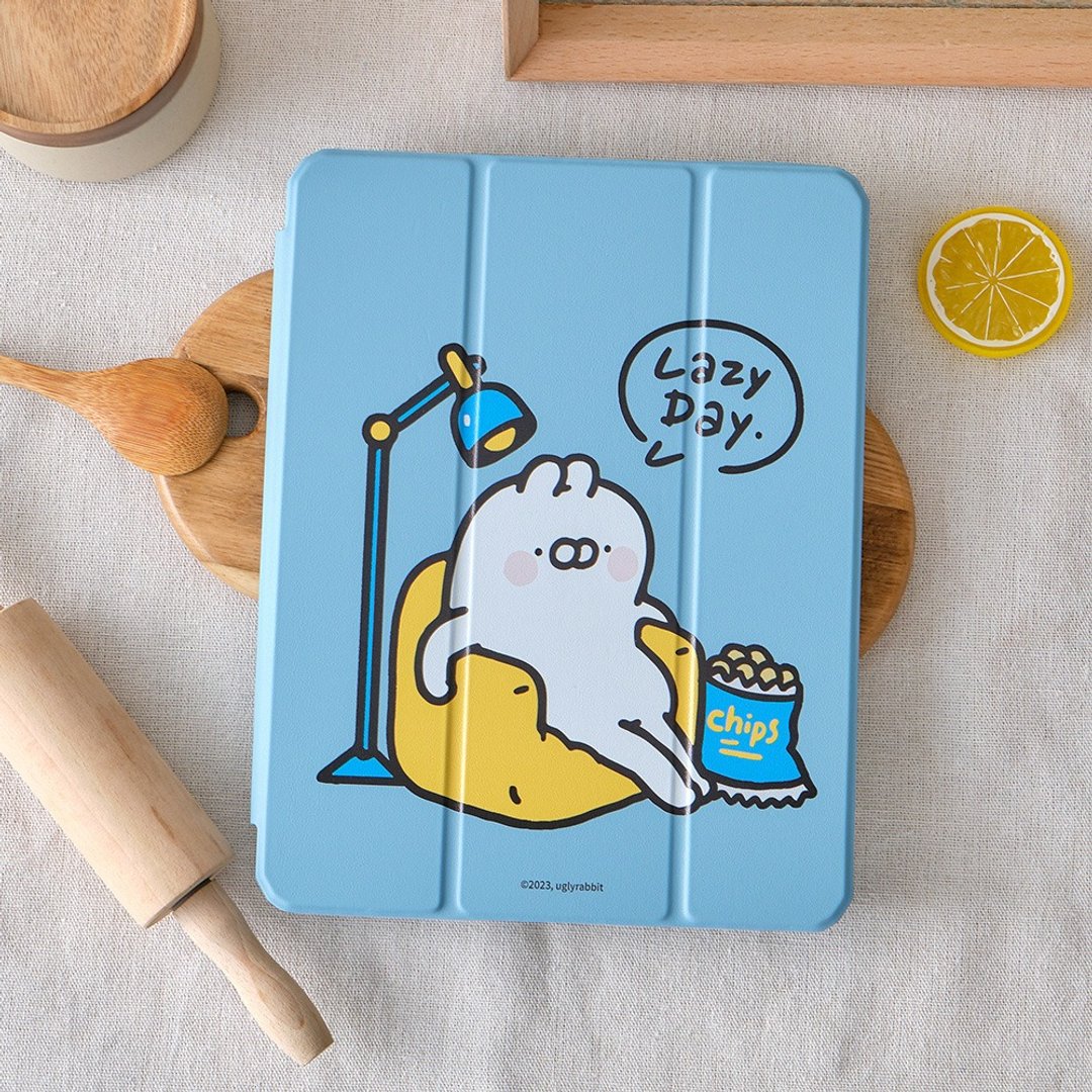 丑白兔Lazy Day 强悍磁吸iPad三折保护壳 - 平板/电脑保护壳 - 塑料 多色