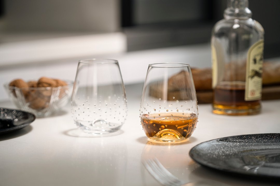 【GRANDI】奥地利孔雀座平底杯  手工杯 水钻水晶杯 - 酒杯/酒器 - 玻璃 