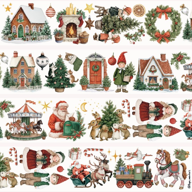 圣诞节 – 雾面大尺寸和纸胶带 (6.5cm) - 纸胶带 - 其他材质 