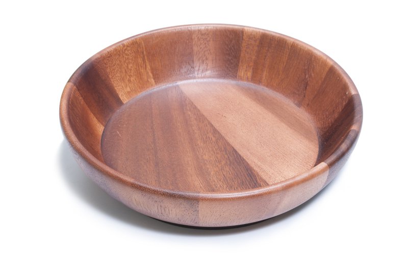 Islandoffer岛屿制作 泰国制造 相思木沙律浅碗, 8寸 (一件) - 碗 - 木头 金色