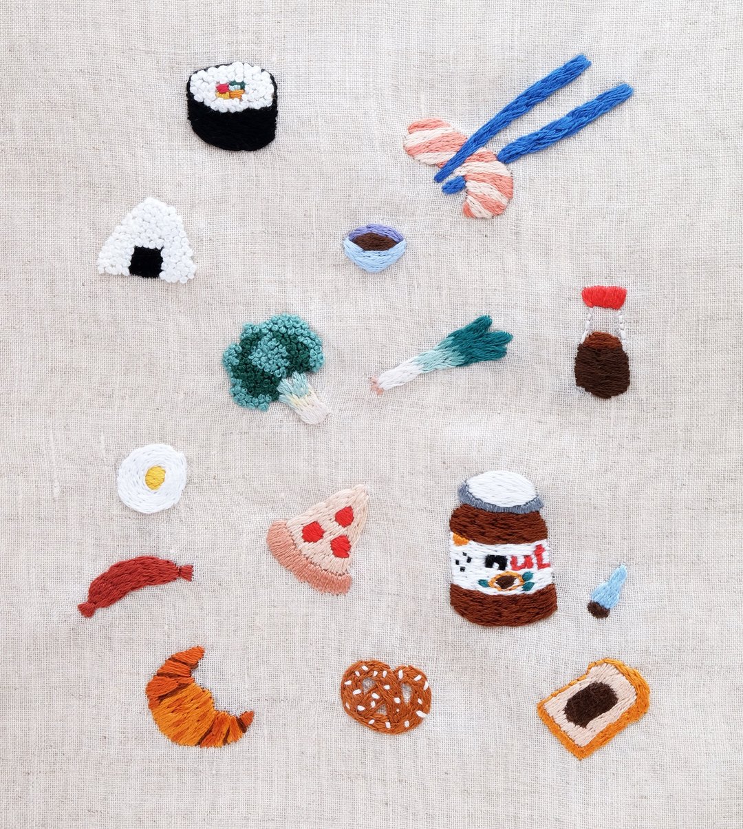 EMBROIDERY STICKER - FOOD LOVER - 贴纸 - 纸 白色