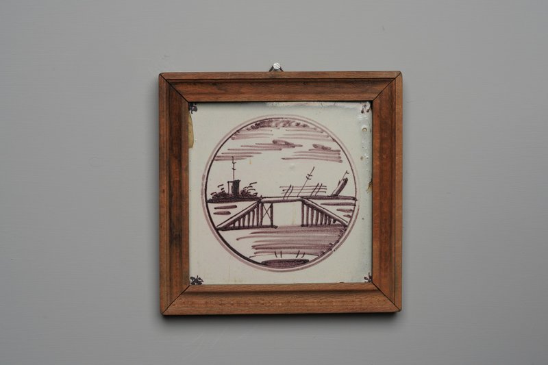 荷兰手绘风景瓷砖挂饰/代尔夫特/Delft /台夫特/欧洲老件/青花瓷 - 海报/装饰画/版画 - 陶 咖啡色