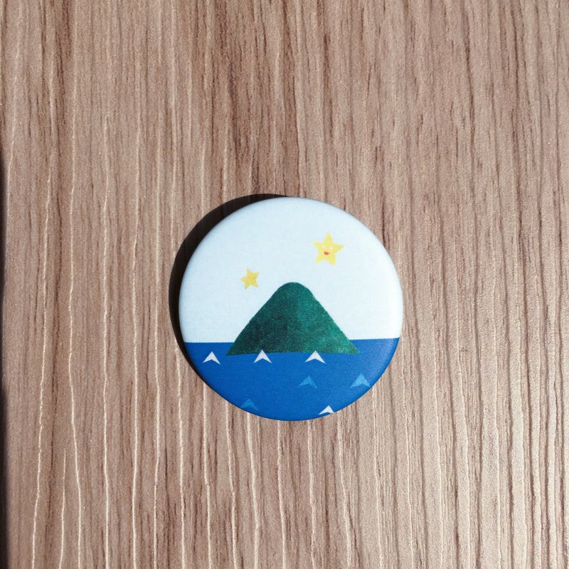 宝包小岛胸章 - 徽章/别针 - 塑料 蓝色