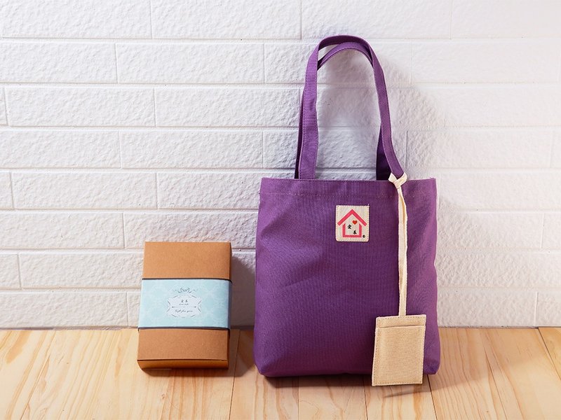 ~限时特价~买一送一/手作帆布袋-迷幻紫/交换礼物 圣诞礼物 - 侧背包/斜挎包 - 棉．麻 紫色