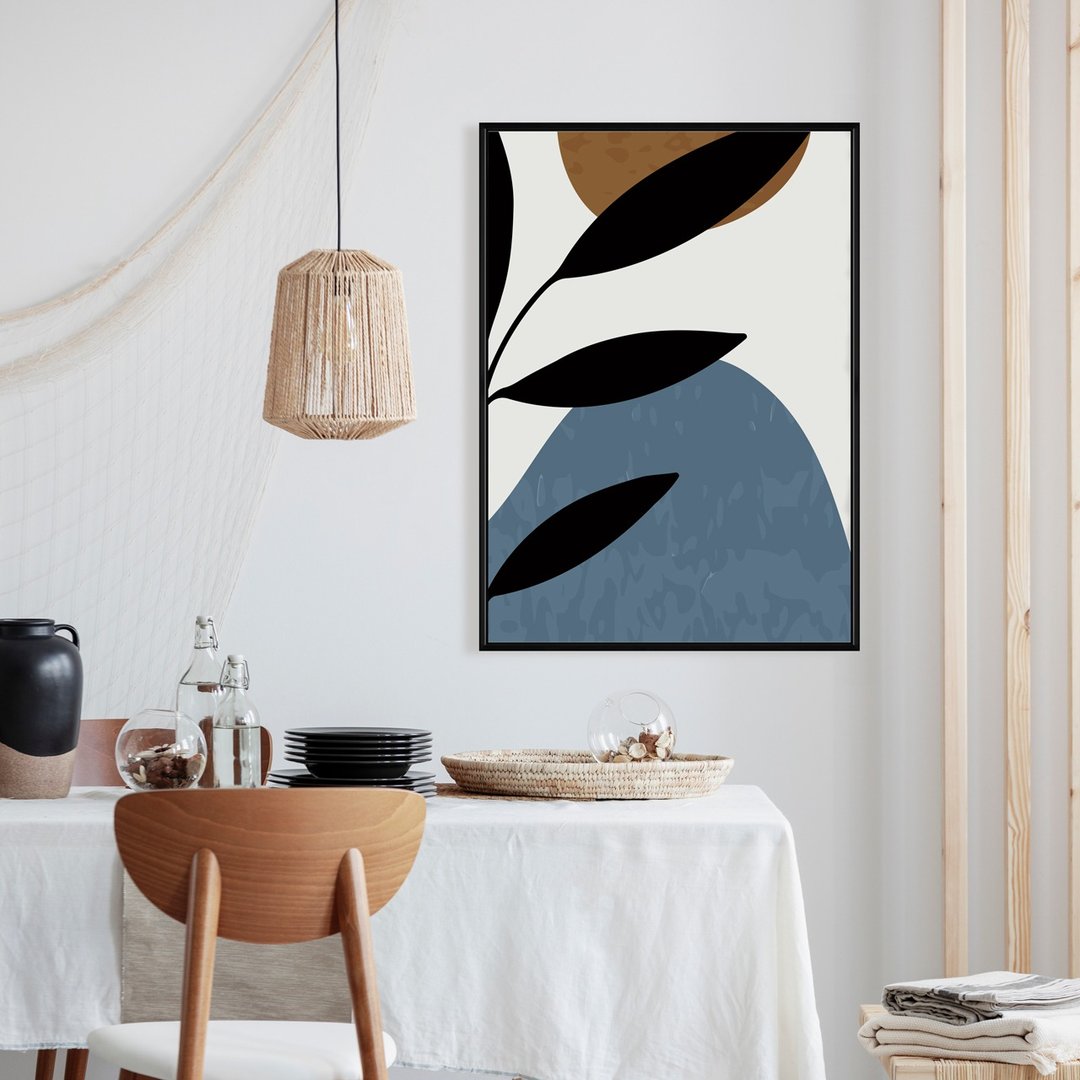 几何 • 墨叶I - 简约莫兰迪叶子挂画/北欧质感装饰画/办公室摆设 - 海报/装饰画/版画 - 棉 多色