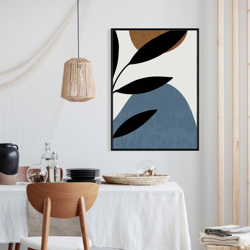 几何 • 墨叶I - 简约莫兰迪叶子挂画/北欧质感装饰画/办公室摆设 - 海报/装饰画/版画 - 棉．麻 多色