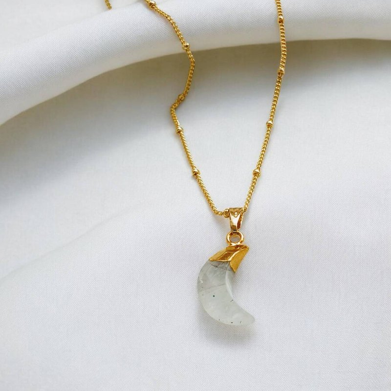 【新品】C.Lady 晶女子//轻珠宝项链系列－蓝月光石水晶项链 - 项链 - 水晶 白色