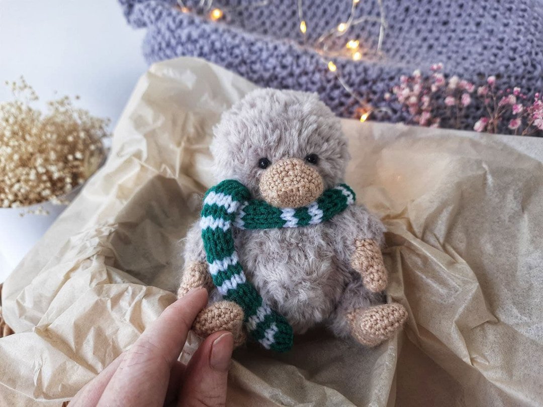 Stuffed Baby Niffler from the movie Fantastic Beasts. Scamander Fantasy creature - 玩偶/公仔 - 羊毛 