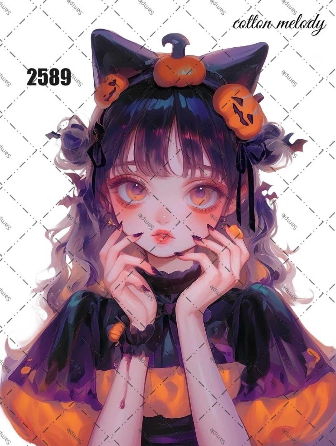 original sticker no.2589 人物贴纸 原创贴纸 原创人物贴纸 装饰贴纸 cotton melody - 贴纸 - 纸 
