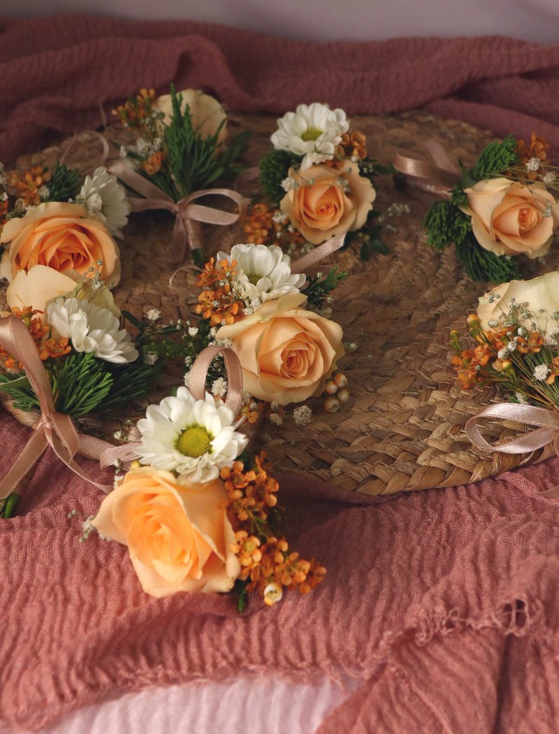 鲜花胸花下单页面 新郎胸花 定制胸花 婚礼 婚纱 定制胸花 胸花 - 干燥花/捧花 - 植物．花 