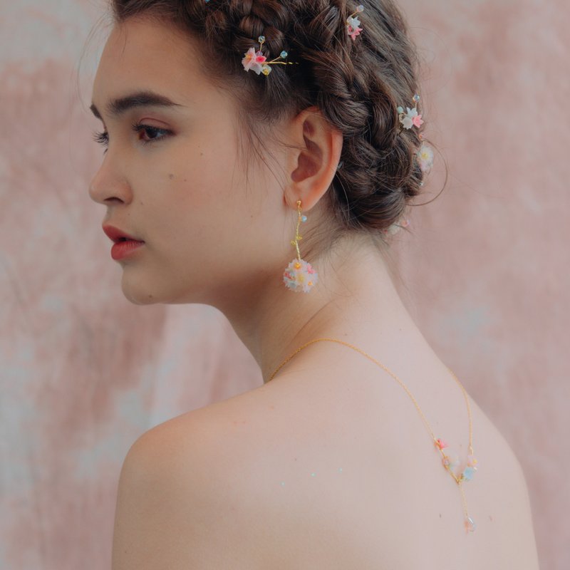 Pamycarie 两周年樱花限定版手造树脂黏土日樱项链 - 项链 - 粘土 粉红色