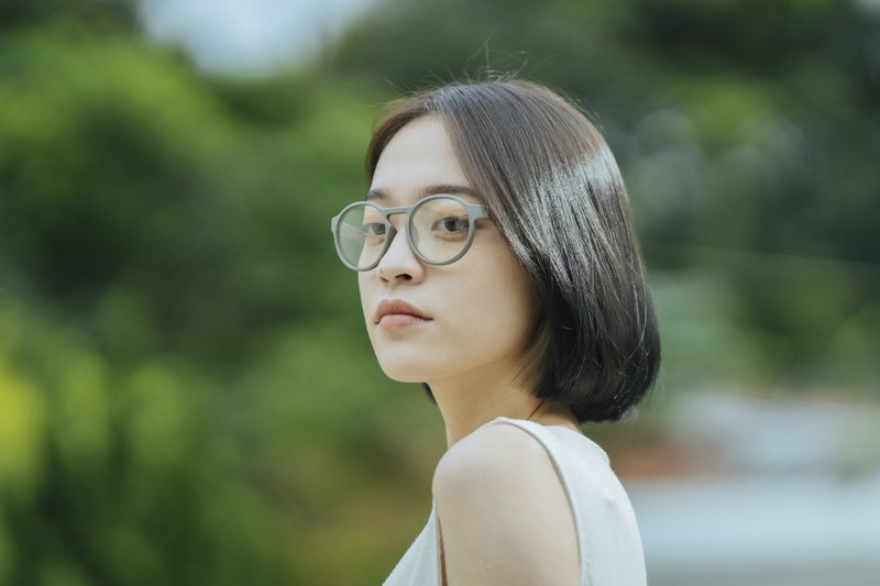 经典圆框款 | 小琉球 Liû-khiû | 自然裸 - 眼镜/眼镜框 - 环保材料 卡其色
