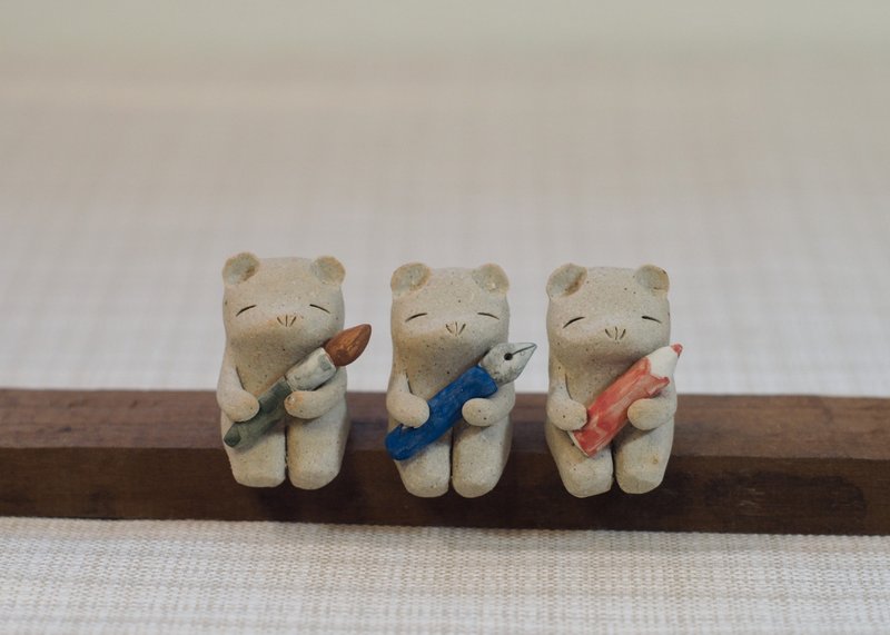 Artist Bear Ceramics By gapN studio - 摆饰 - 陶 咖啡色